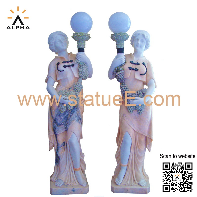 Marble statue lamp